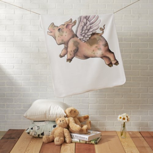 Pigs Fly Baby Blanket