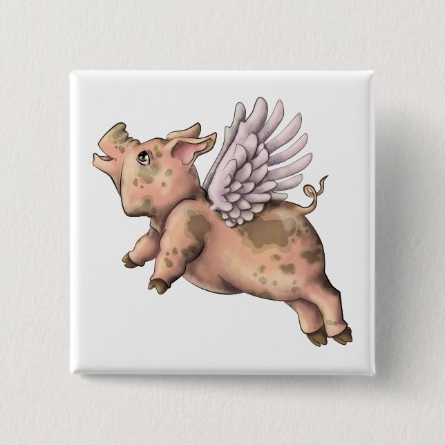 Pigs Fly Button (Front)