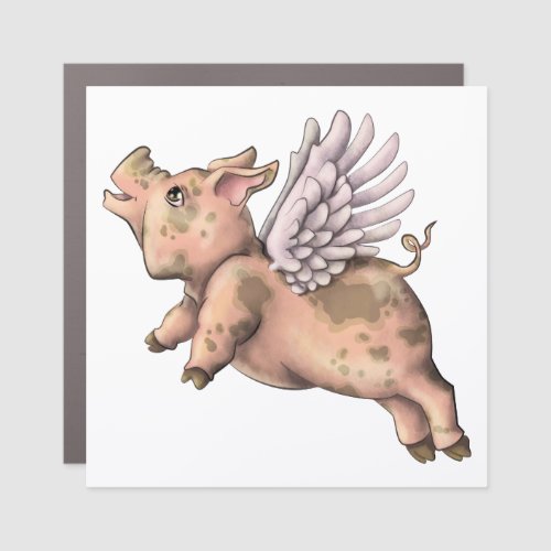 Pigs Fly Car Magnet