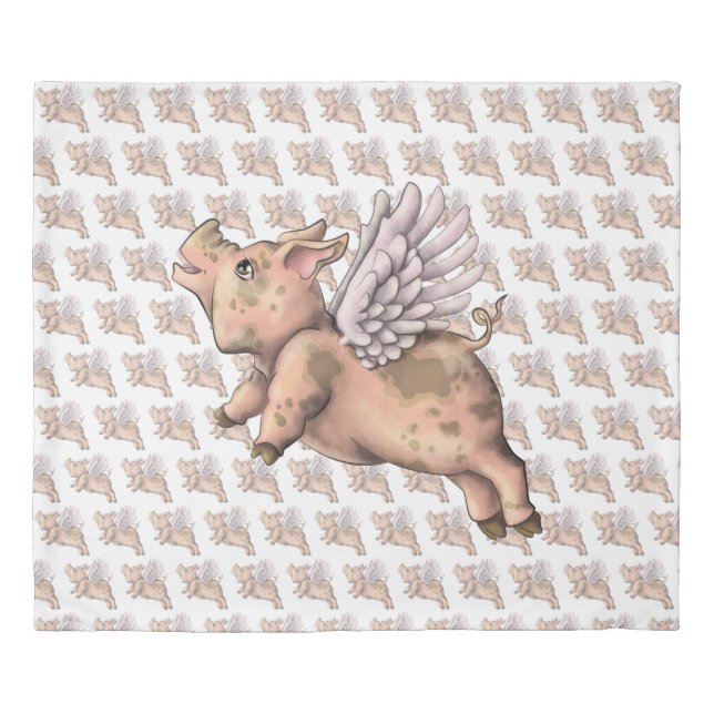 Pigs Fly Duvet Cover (Front)