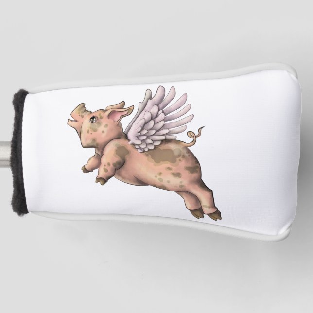 Pigs Fly Golf Head Cover (Front)