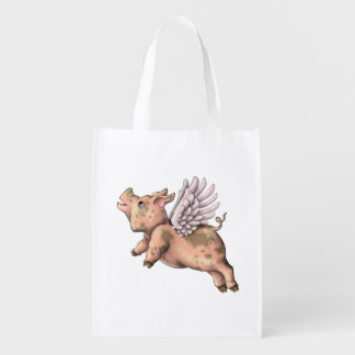 Pigs Fly Grocery Bag