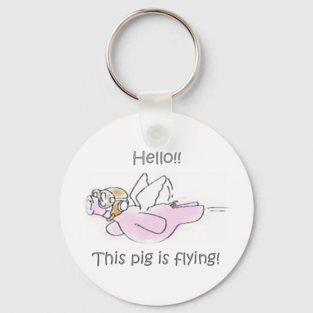 Pigs Fly Keychain (Front)