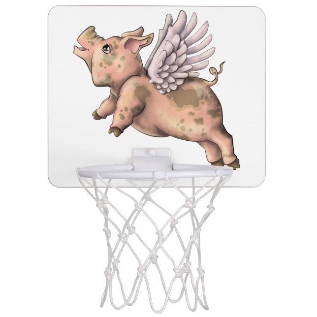 Pigs Fly Mini Basketball Hoop (Front)