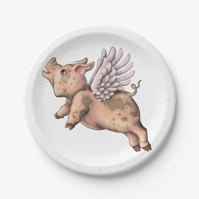 Pigs Fly Paper Plates (Front)