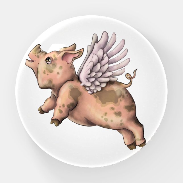 Pigs Fly Paperweight (Front)
