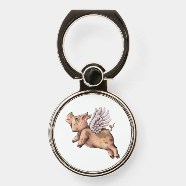 Pigs Fly Phone Ring Stand (Front)
