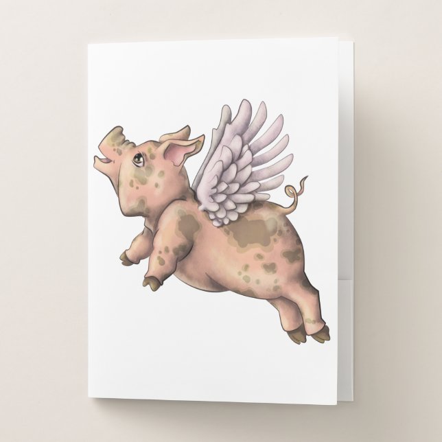 Pigs Fly Pocket Folder (Front)