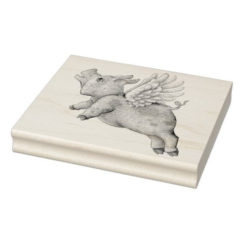 Pigs Fly Rubber Stamp