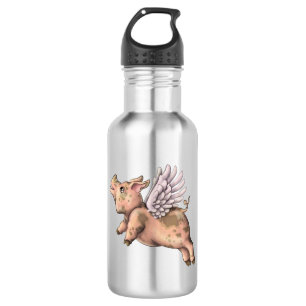 Pigs Fly Stainless Steel Water Bottle