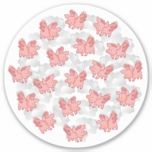 Pigs Fly  Sticker (Front)
