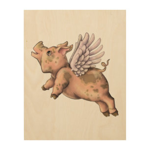Pigs Fly Wood Wall Art