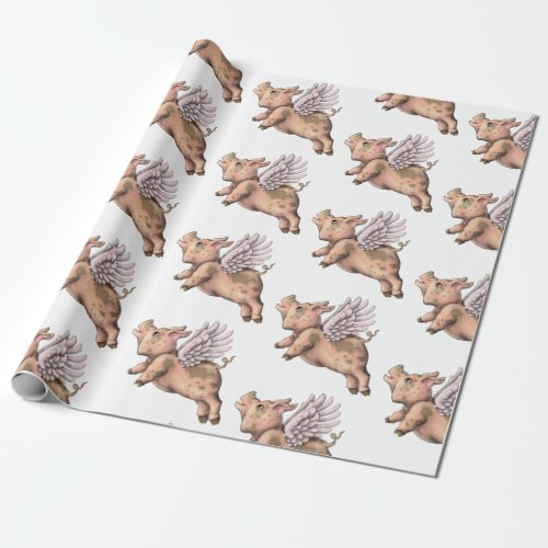 Pigs Fly Wrapping Paper