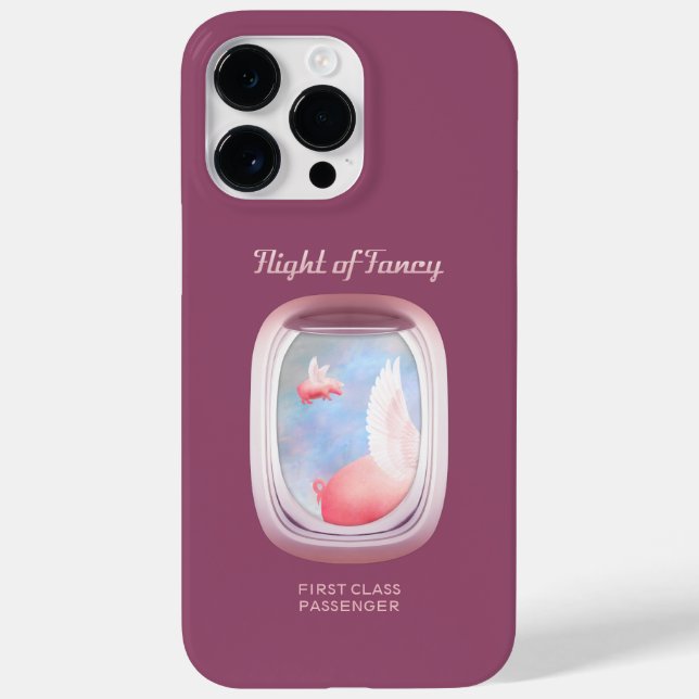 Pigs Flying Past Airplane Window Case-Mate iPhone Case (Back)