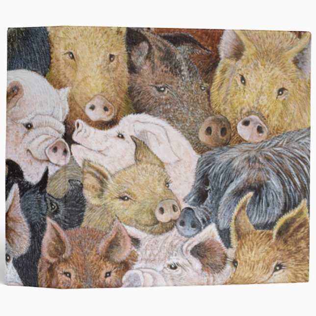 Pigs Galore 3 Ring Binder (Front/Spine)