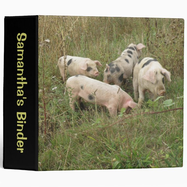 Pigs in a Field Custom Binder (Front/Spine)