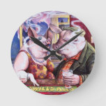 Pigs In A Pub Wall Clock at Zazzle