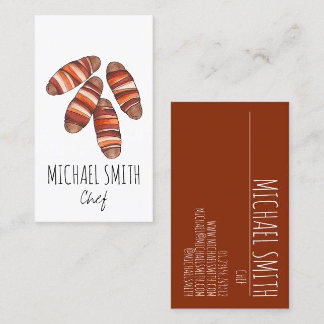 Pigs in Blankets Bacon Sausage UK British Food Business Card (Front/Back)