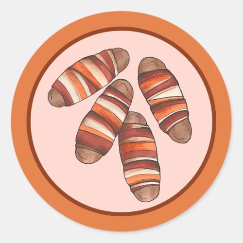 Pigs in Blankets Bacon Sausage UK British Food Classic Round Sticker