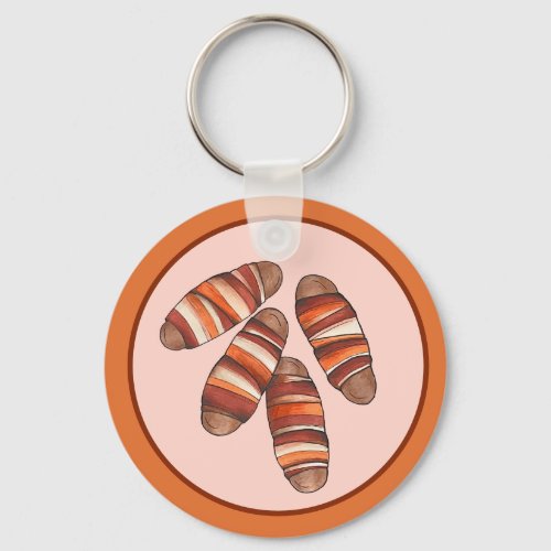 Pigs in Blankets Bacon Sausage UK British Food Keychain