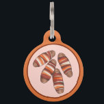 Pigs in Blankets Bacon Sausage UK British Food Pet ID Tag<br><div class="desc">Design features an original food-themed marker illustration of British-style pigs in blankets (kilted soliders). Especially popular in the United Kingdom and Ireland during the festive period—and often served as a side dish at Christmas dinner or on Boxing Day, this dish consists of sausages wrapped in streaky bacon. Ideal for celebrating...</div>