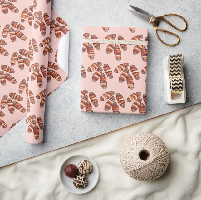 Pigs in Blankets Bacon Sausage UK British Food Wrapping Paper (Crafts)