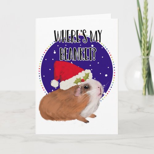 pigs in blankets guinea pig funny joke christmas card