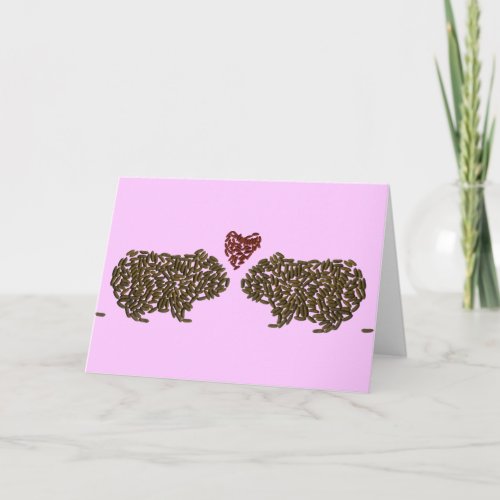 Pigs in Love Greeting Card