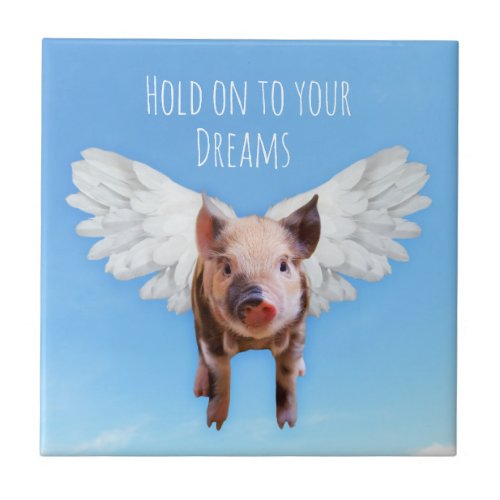 Pigs Might Fly Ceramic Tile