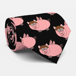 Pigs Might Fly Design Neck Tie