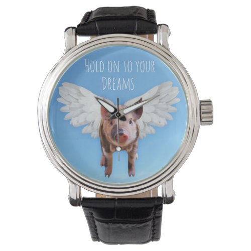 Pigs Might Fly Funny Quirky Watch