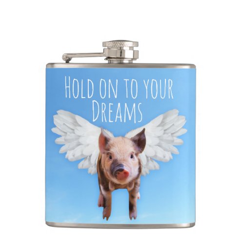 Pigs Might Fly Hip Flask