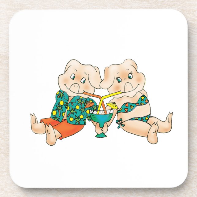 Pigs Paradise Beverage Coaster (Front)