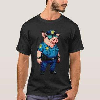 Pigs Police Officer Pig T-Shirt