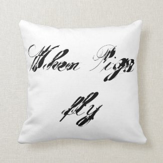 &#39;Pigs&#39; Polyester Throw Pillow