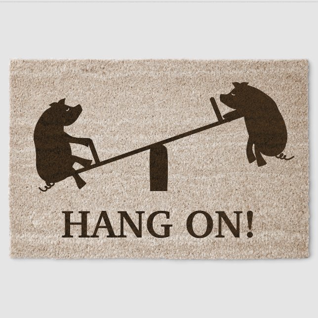 Pigs Welcome Doormat Fiber Doormat (Front)
