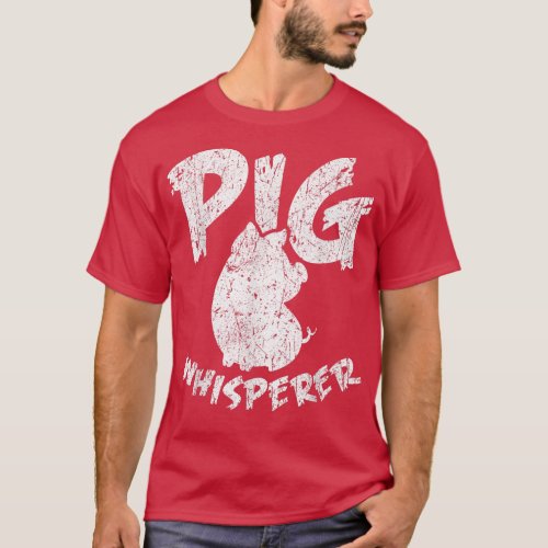 Pigs Whisperer Animal Farmer Vintage Pig Farm T_Shirt