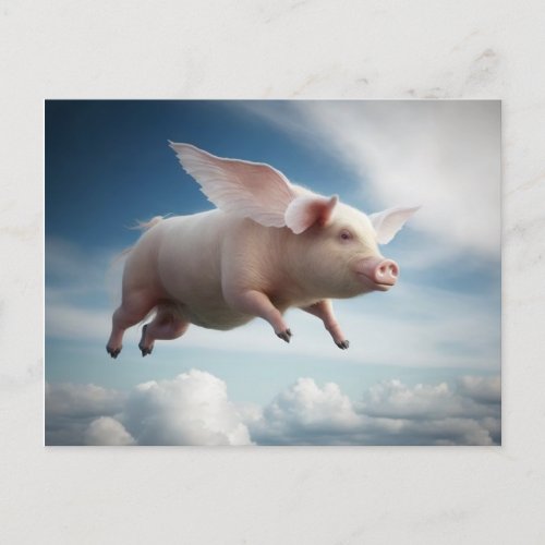 Pigs will Fly Postcard