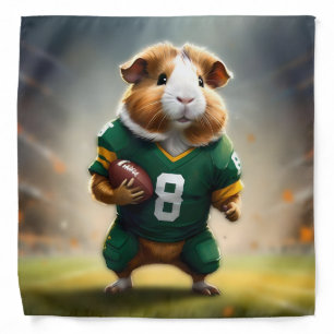 Pigskin Prodigy: The Guinea Pig Quarterback Bandana