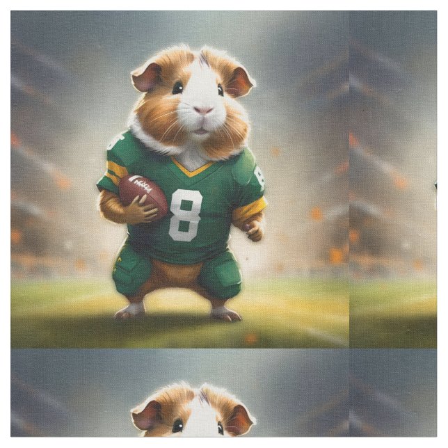Pigskin Prodigy: The Guinea Pig Quarterback, Fabric (Close Up)