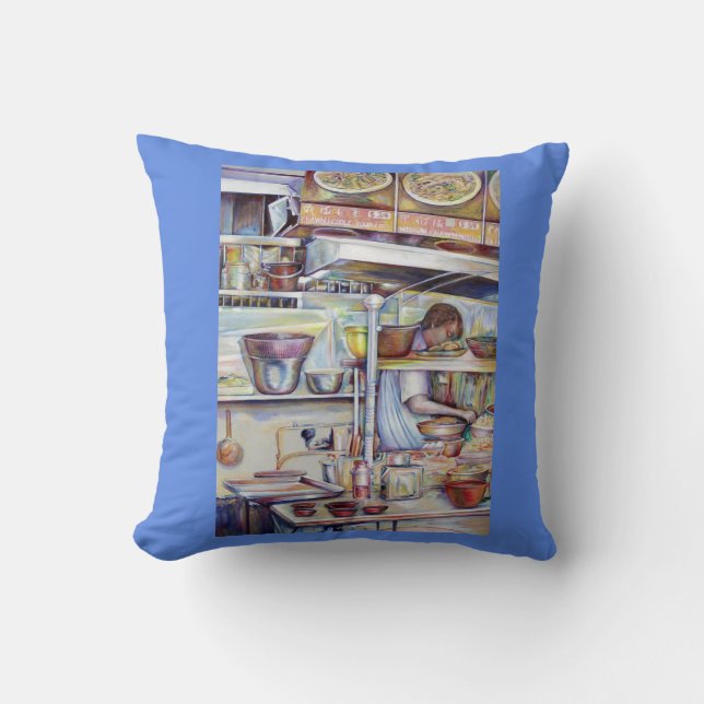 Pigtail Soup, Singapore Throw Pillow (Front)
