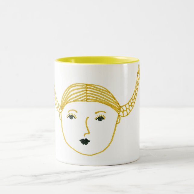 Pigtails Two-Tone Coffee Mug (Center)