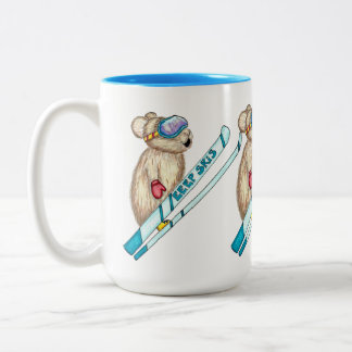 Pika Eeep Skis Skier Two-Tone Coffee Mug