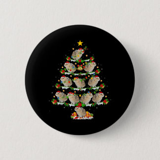 Pika Lover Xmas Lights Pika Christmas Tree Button
