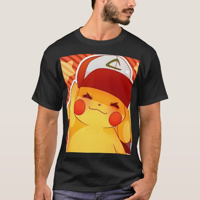 Pikachu Trainer Cap  T-Shirt (Front)