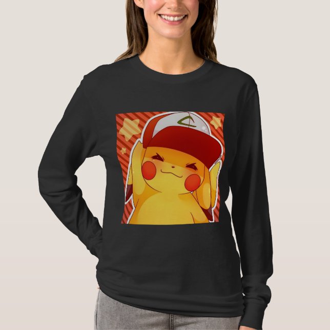 Pikachu Trainer Cap T-Shirt (Front)
