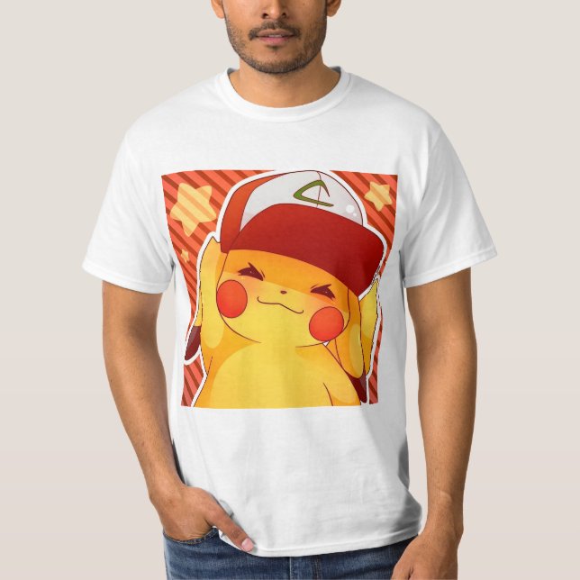 Pikachu Trainer Cap  T-Shirt (Front)