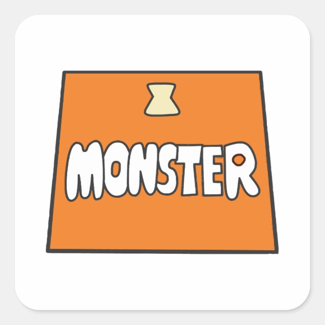 Pikamee Costume, Monster  Square Sticker (Front)