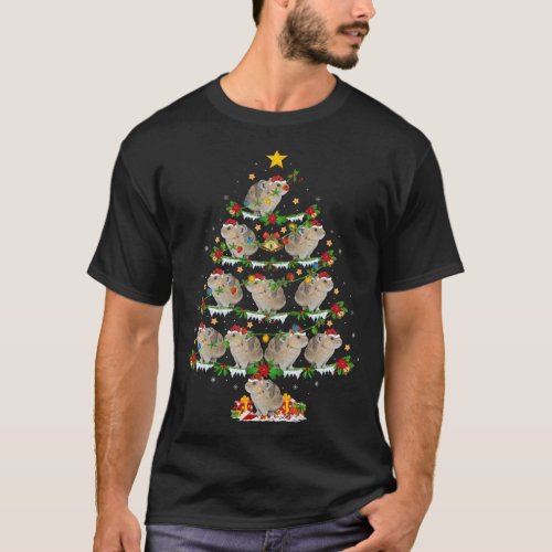 Pikas Animal Lover Xmas Lighting Pika Christmas Tr T_Shirt