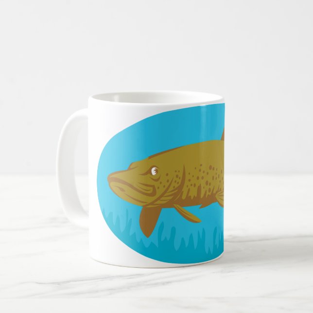 Pike Fish Mug (Front Left)